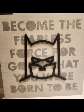 DC Black Batman Outline Wall Plaque
